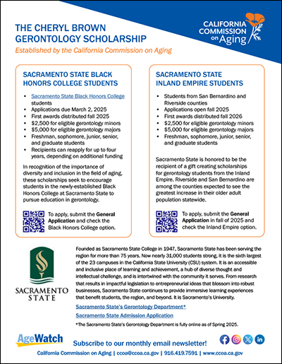 Cheryl Brown Scholarships Flyer