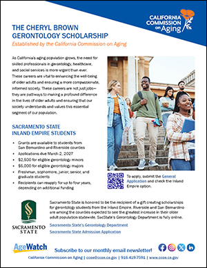 Cheryl Brown Scholarships Flyer